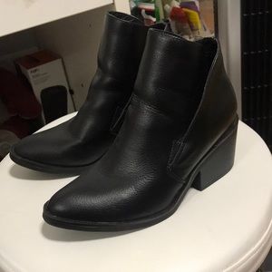 Black chunky booties